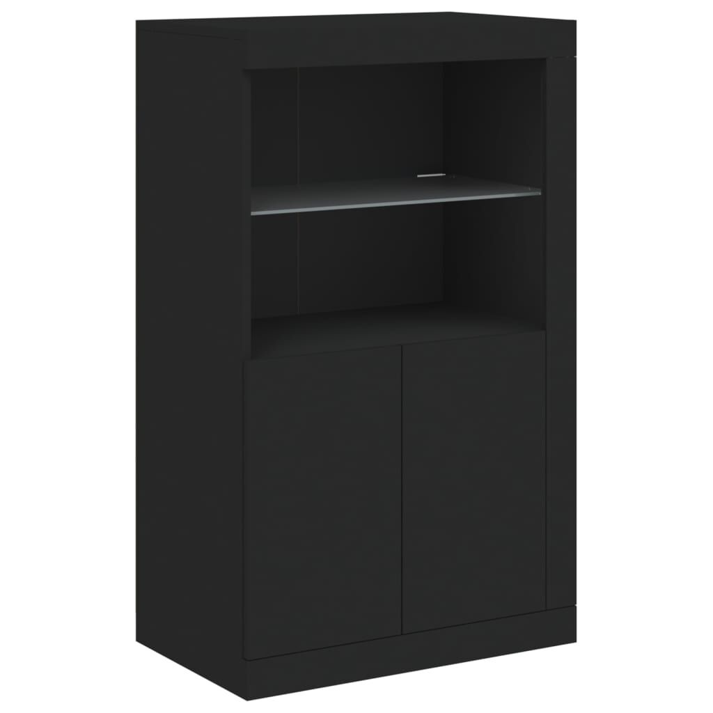 vidaXL Bijzetkast met LED Zwart - 42% Korting!