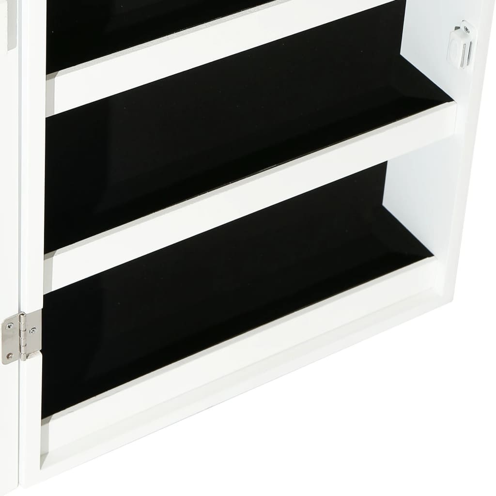 vidaXL Sieradenkast met Spiegel & LED Wit - 47% Korting!