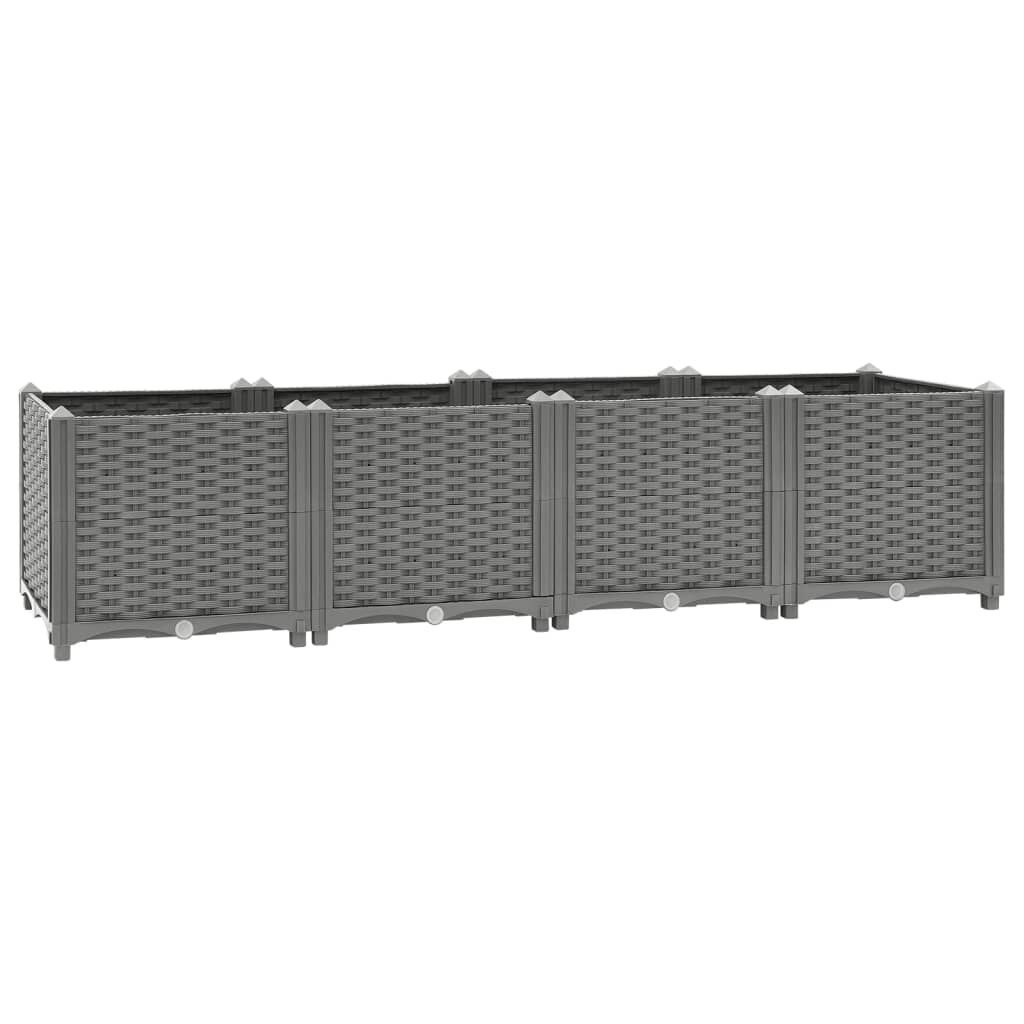 vidaXL Verhoogde Plantenbak 160cm Lichtgrijs - 47% Korting!