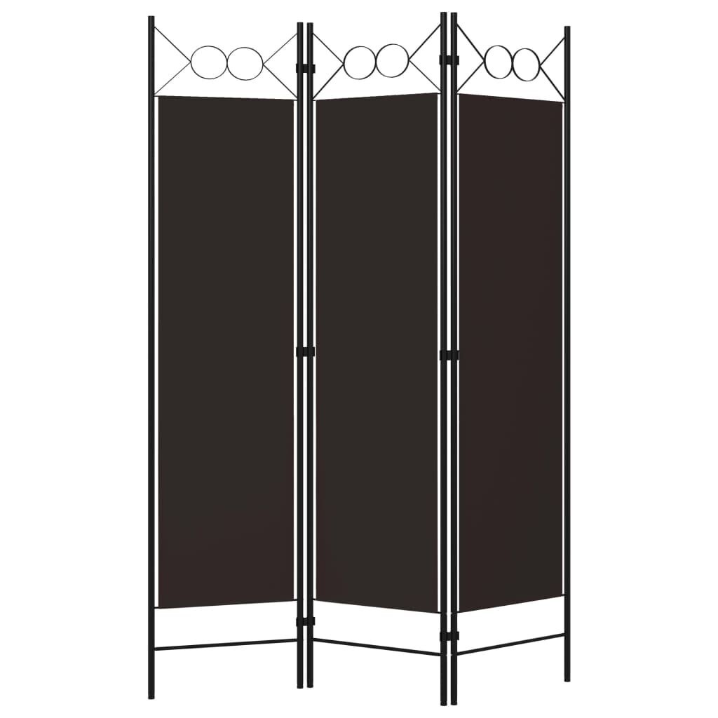 VidaXL Kamerscherm 3 Panelen Bruin 120x180cm - 35% Korting!