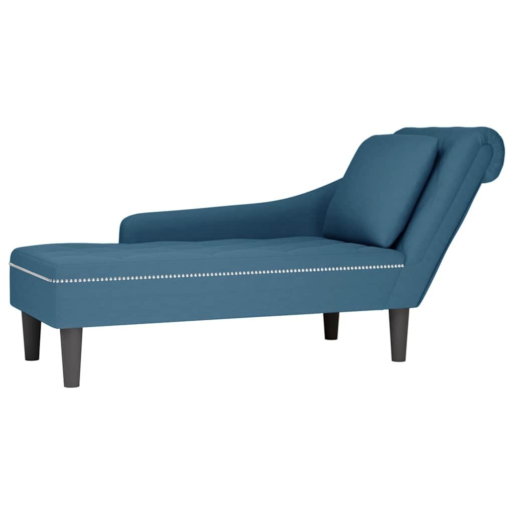 Blauwe Fluwelen Chaise Longue m. Kussen - 35% Korting!