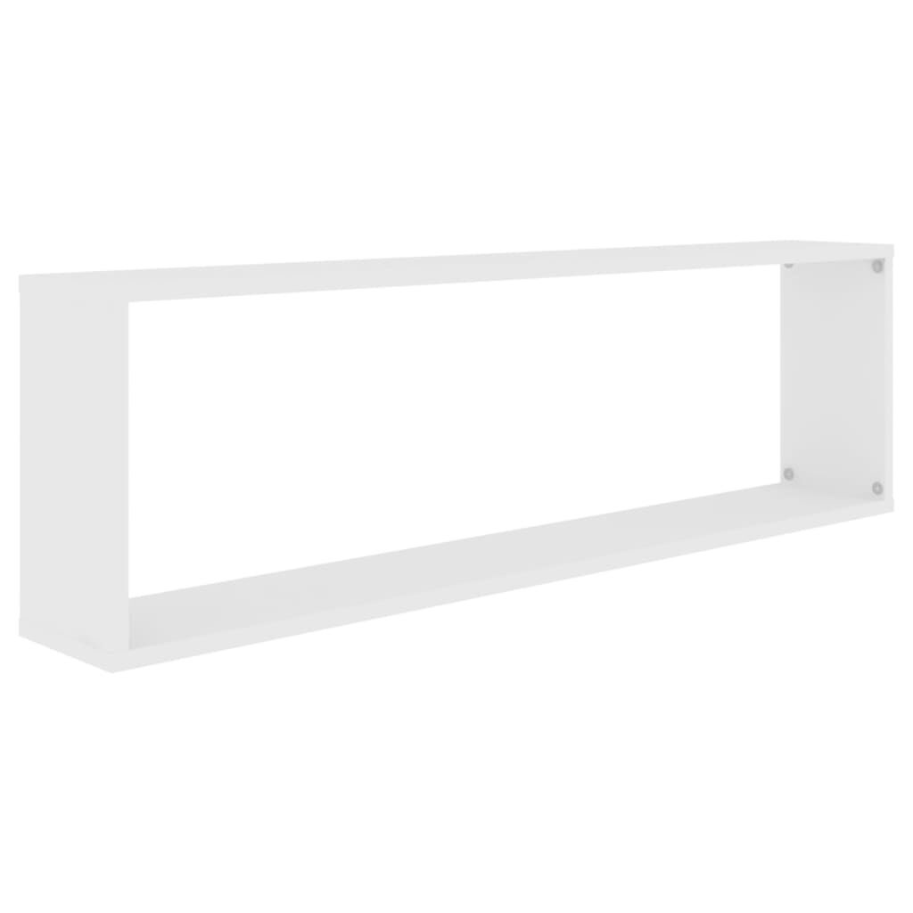 vidaXL Wandschappen Kubus Wit (2 st) - 100x15x30cm - 35% Korting!