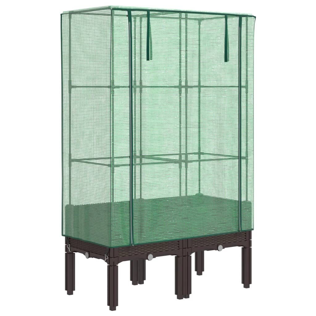 VidaXL Verhoogde Plantenbak met Kas Rattanlook 80x40x140 -35%
