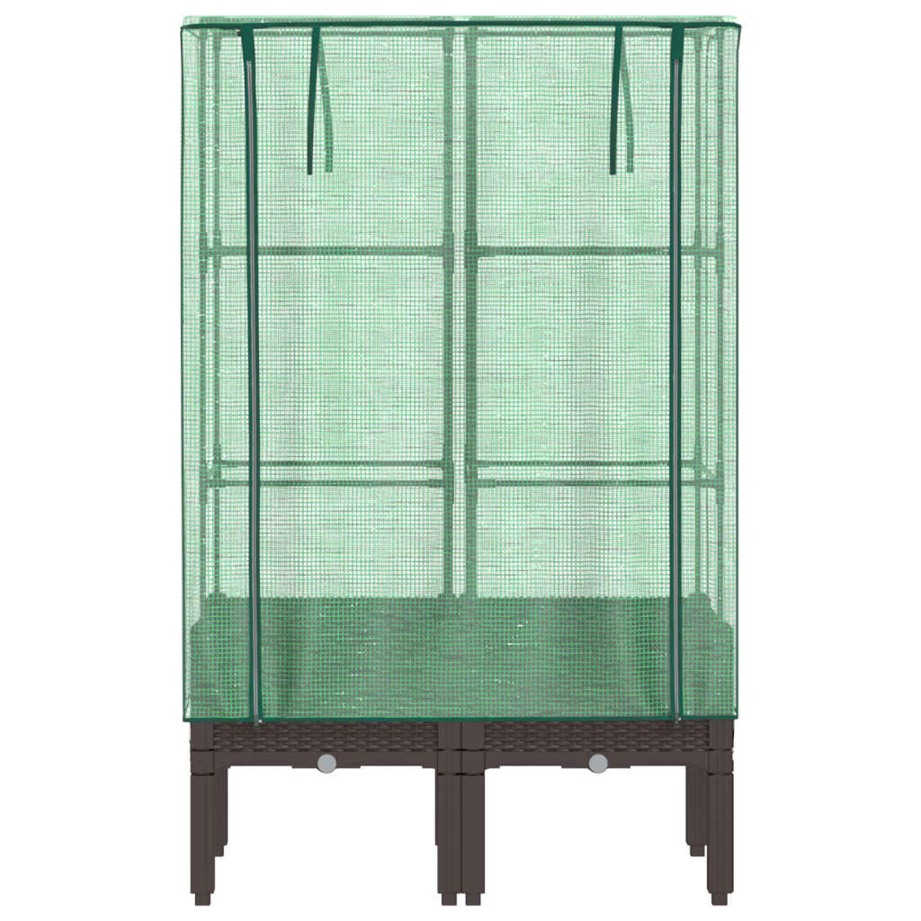 VidaXL Verhoogde Plantenbak met Kas Rattanlook 80x40x140 -35%