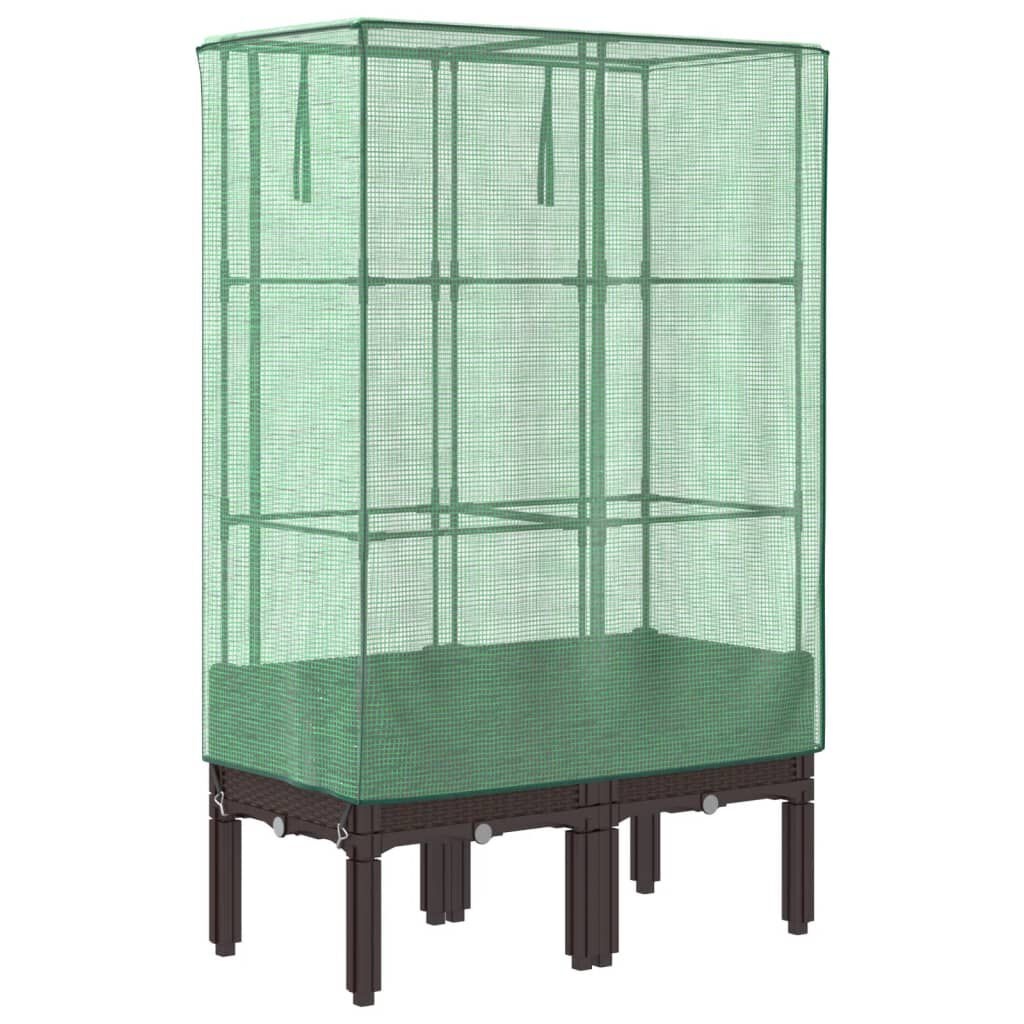 VidaXL Verhoogde Plantenbak met Kas Rattanlook 80x40x140 -35%