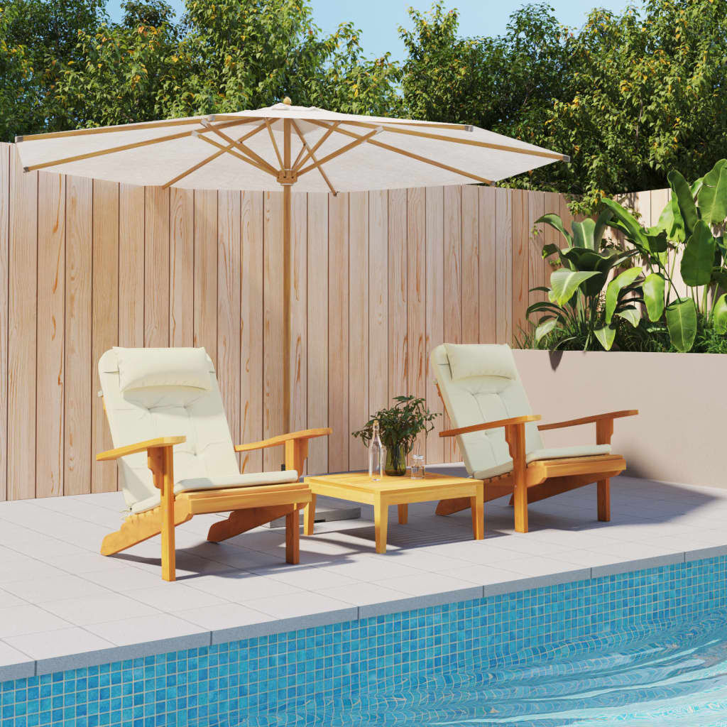 vidaXL Adirondack Stoelkussens Crème (2 st) -35% Korting!