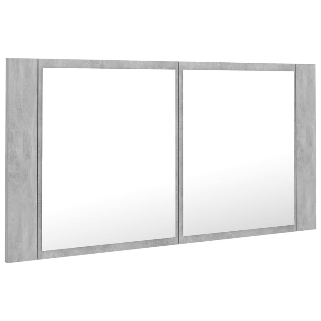 vidaXL Badkamerkast met Spiegel & LED - Grijs - 35% Korting!