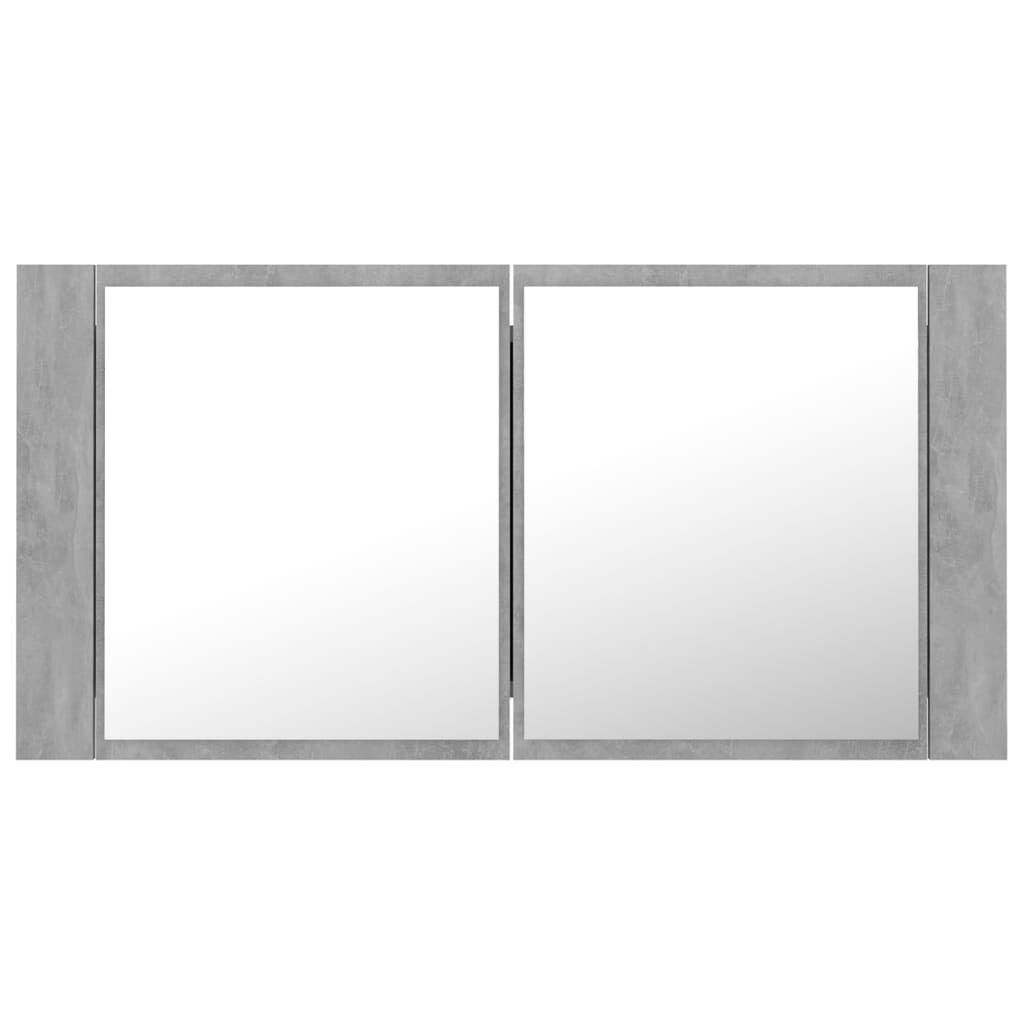 vidaXL Badkamerkast met Spiegel & LED - Grijs - 35% Korting!