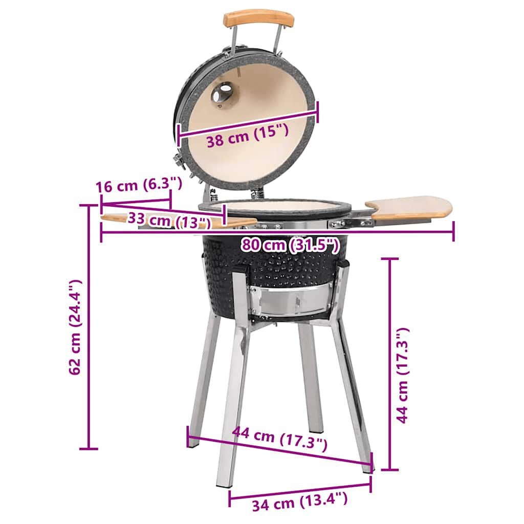vidaXL Kamado BBQ 81cm Keramiek - 35% Korting!