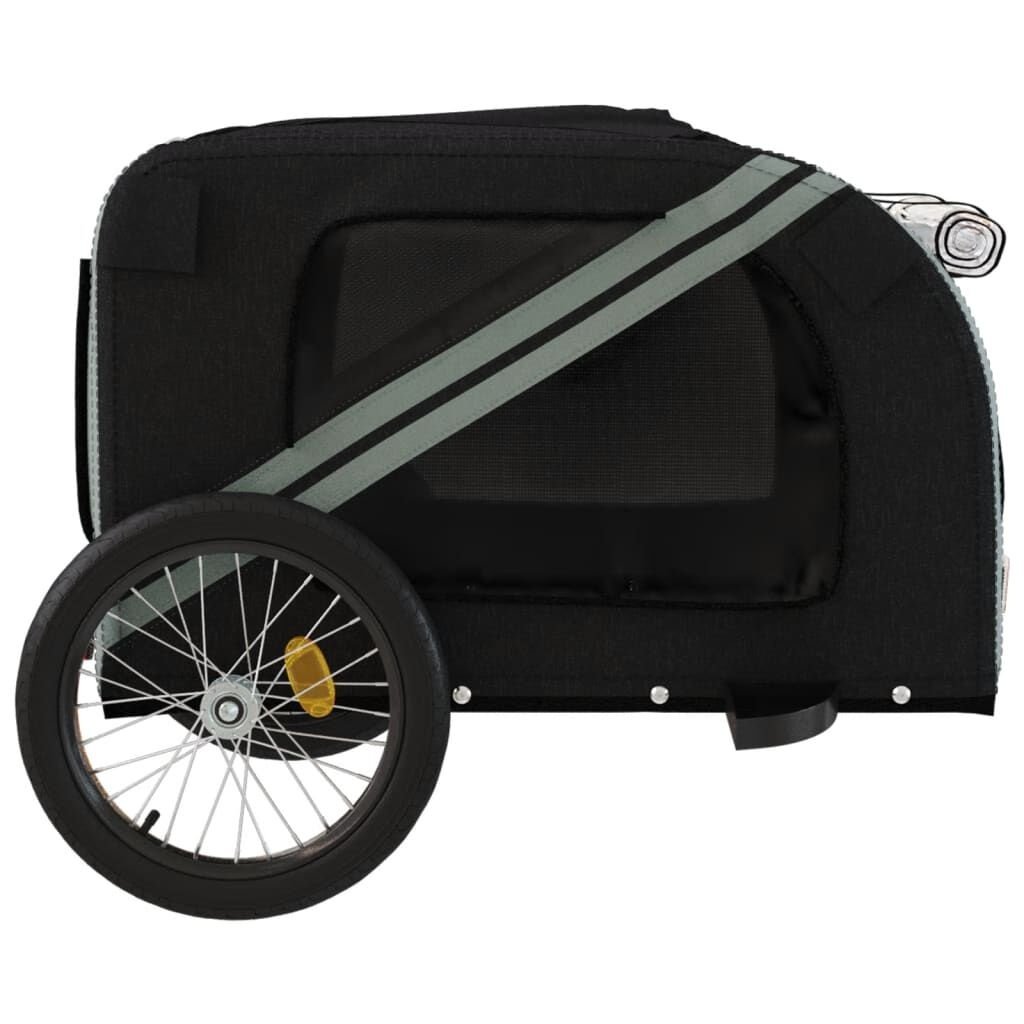 VidaXL Hondenfietstrailer Zwart/Grijs - 35% Korting!