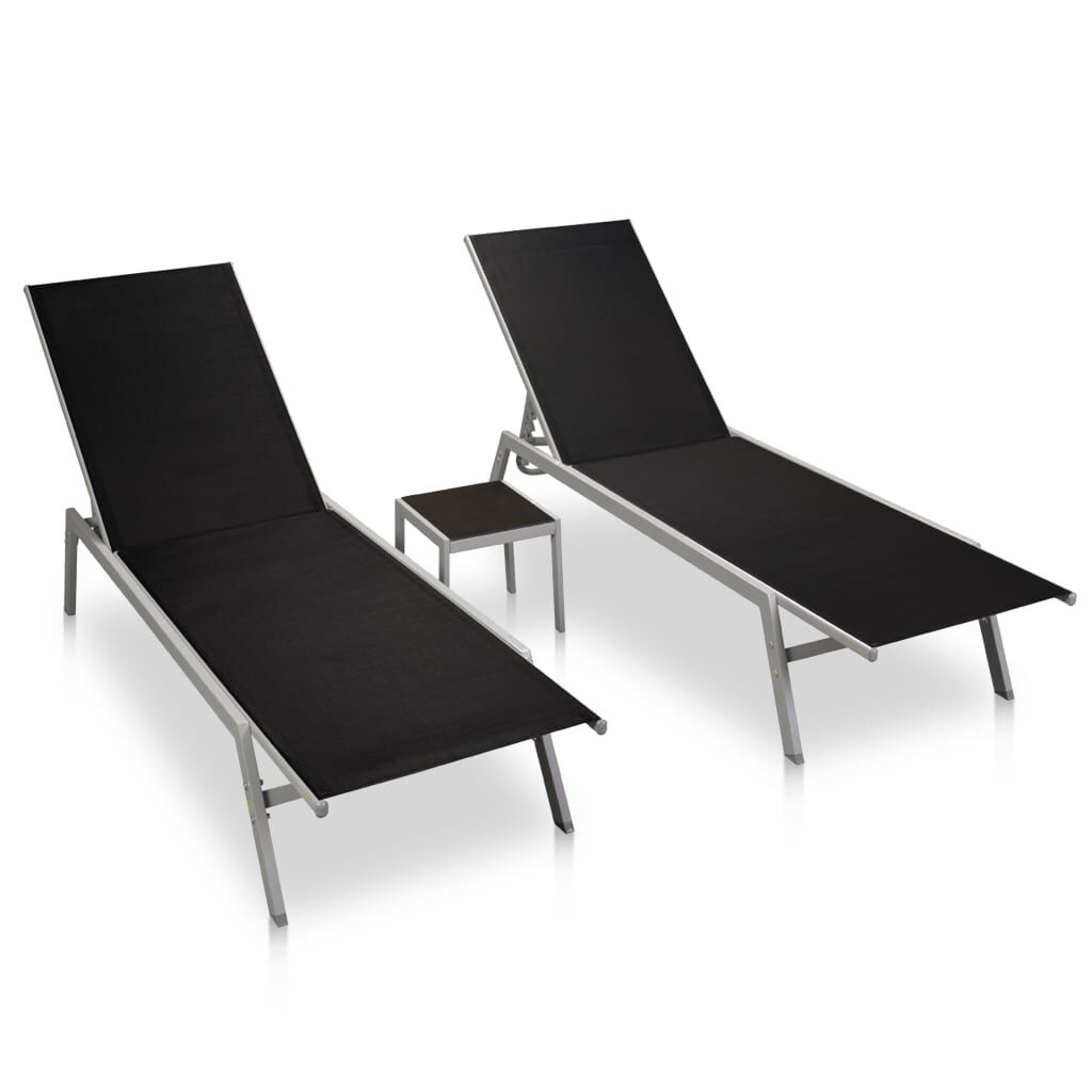 Ligbedden Set (2) + Tafel Zwart - 35% Korting!