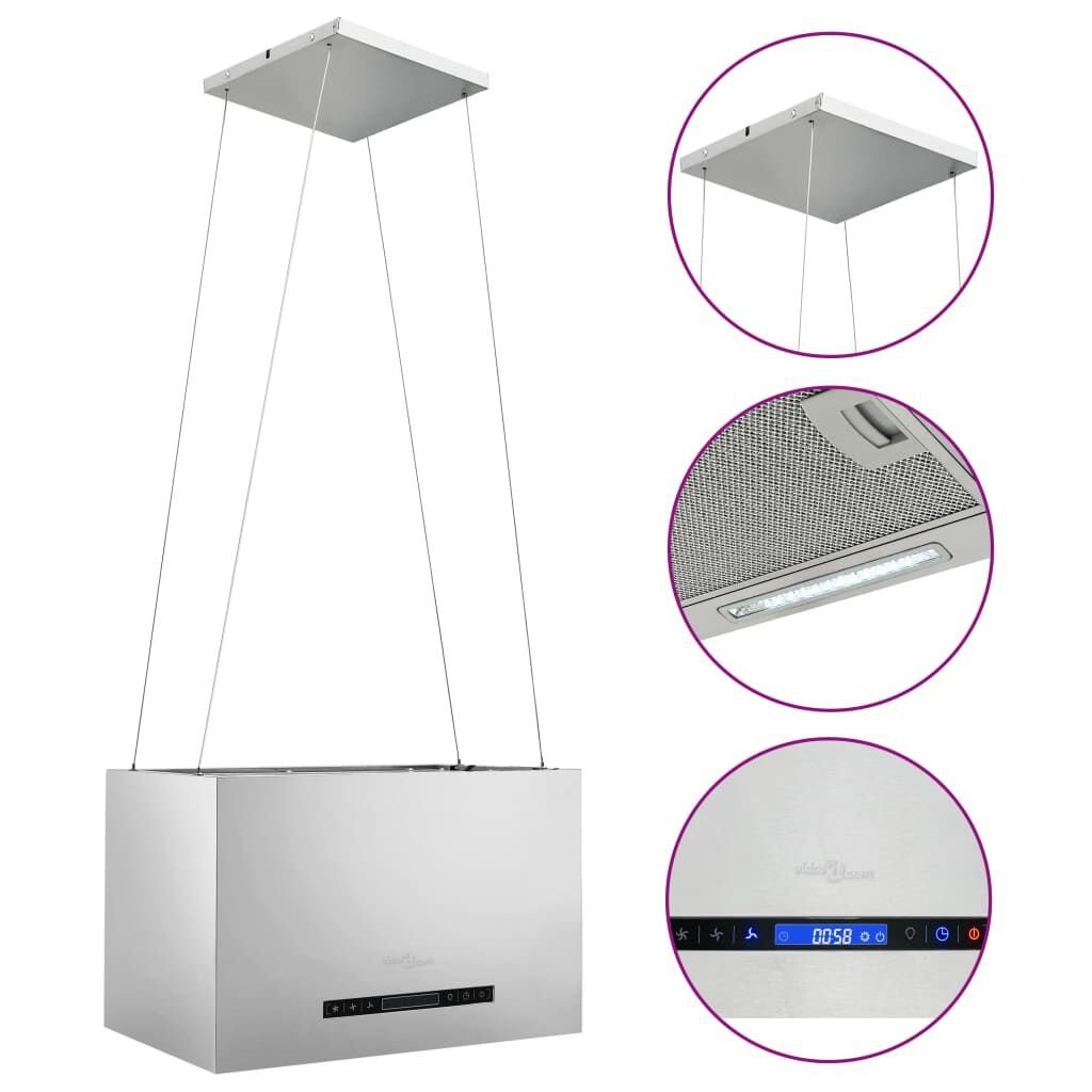 vidaXL Afzuigkap 55cm RVS - Aanraaksensor & LCD - 53% Korting!