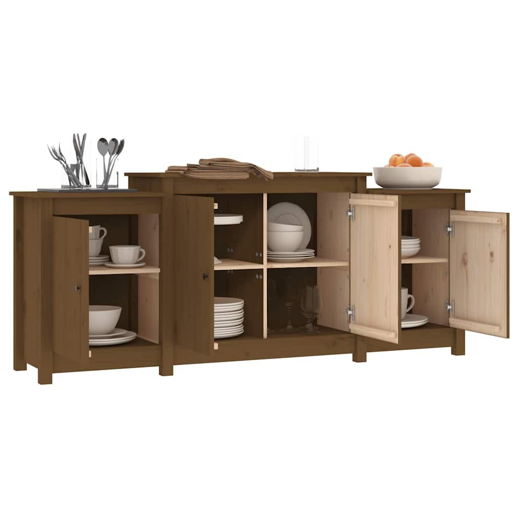 vidaXL Dressoir Grenenhout Honingbruin 164cm - 35% Korting!