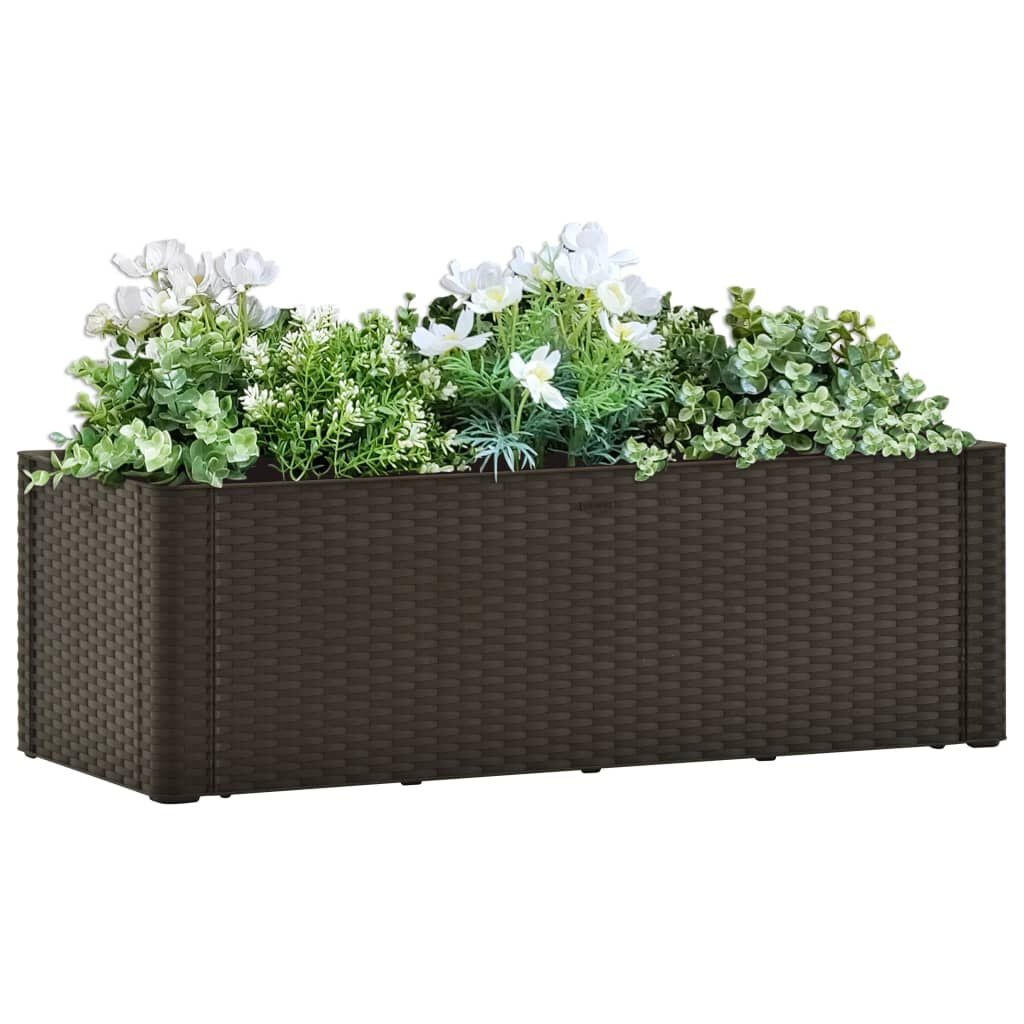 VidaXL Plantenbak Mokka Zelfbewatering 100cm - 35% Korting!
