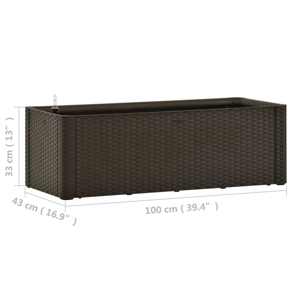 VidaXL Plantenbak Mokka Zelfbewatering 100cm - 35% Korting!