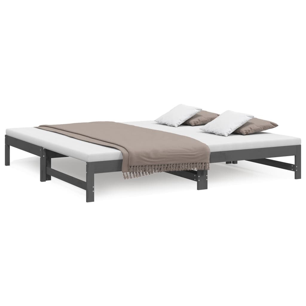 Slaapbank Grenen Grijs 2x90x200cm - 35% Korting!