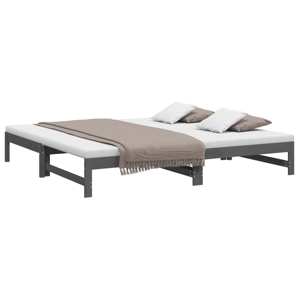 Slaapbank Grenen Grijs 2x90x200cm - 35% Korting!