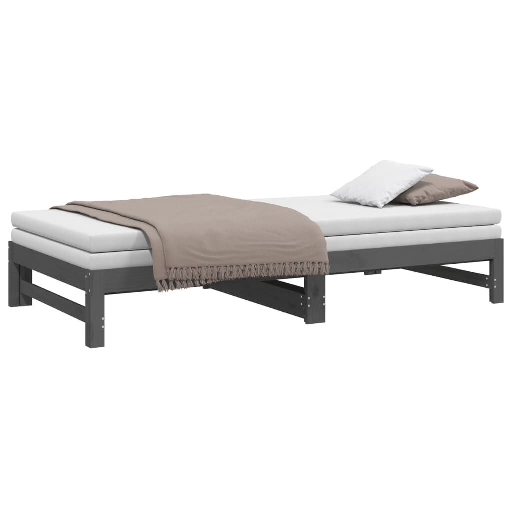 Slaapbank Grenen Grijs 2x90x200cm - 35% Korting!