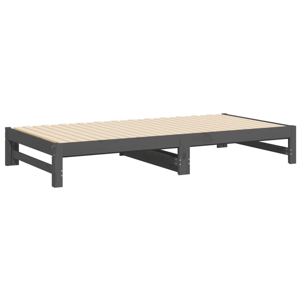 Slaapbank Grenen Grijs 2x90x200cm - 35% Korting!