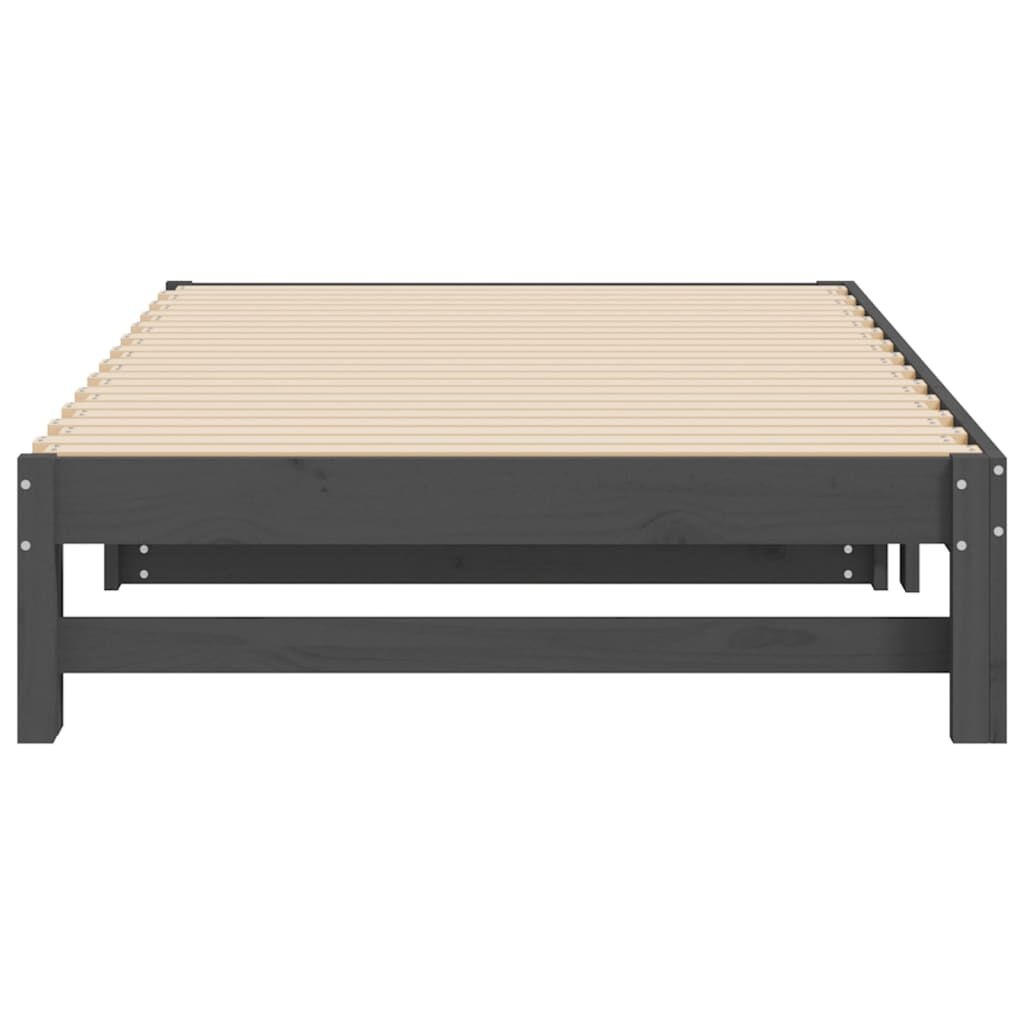 Slaapbank Grenen Grijs 2x90x200cm - 35% Korting!