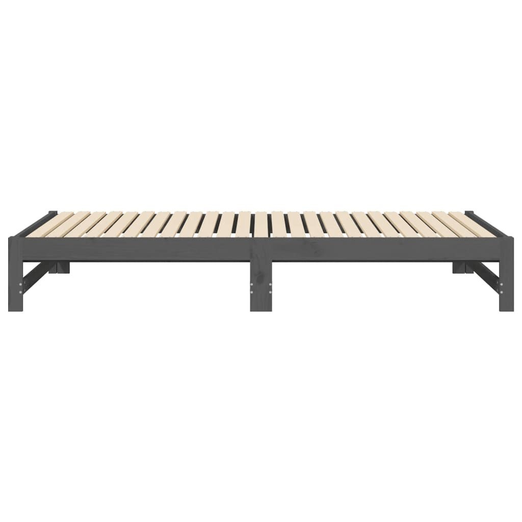 Slaapbank Grenen Grijs 2x90x200cm - 35% Korting!