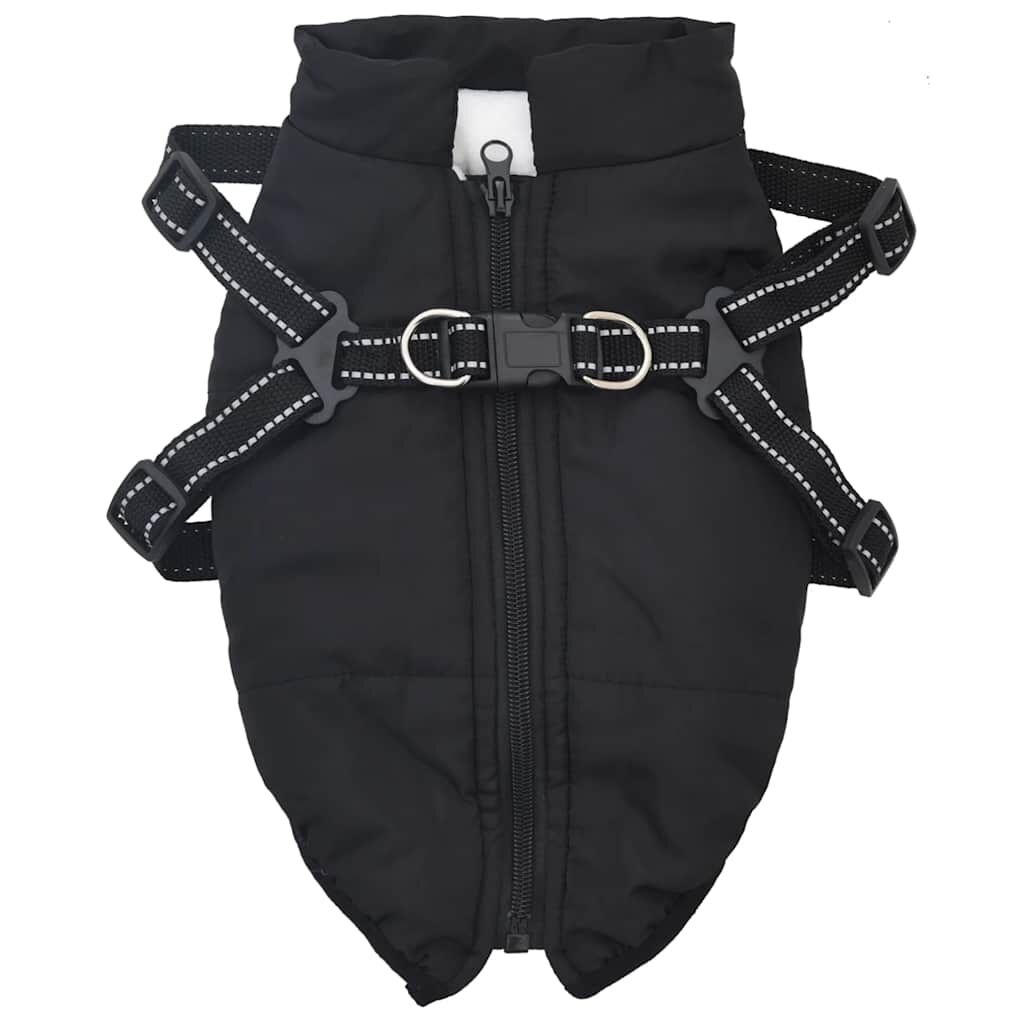 vidaXL Hondenjas met Harnas Zwart L28 - 65% Korting!
