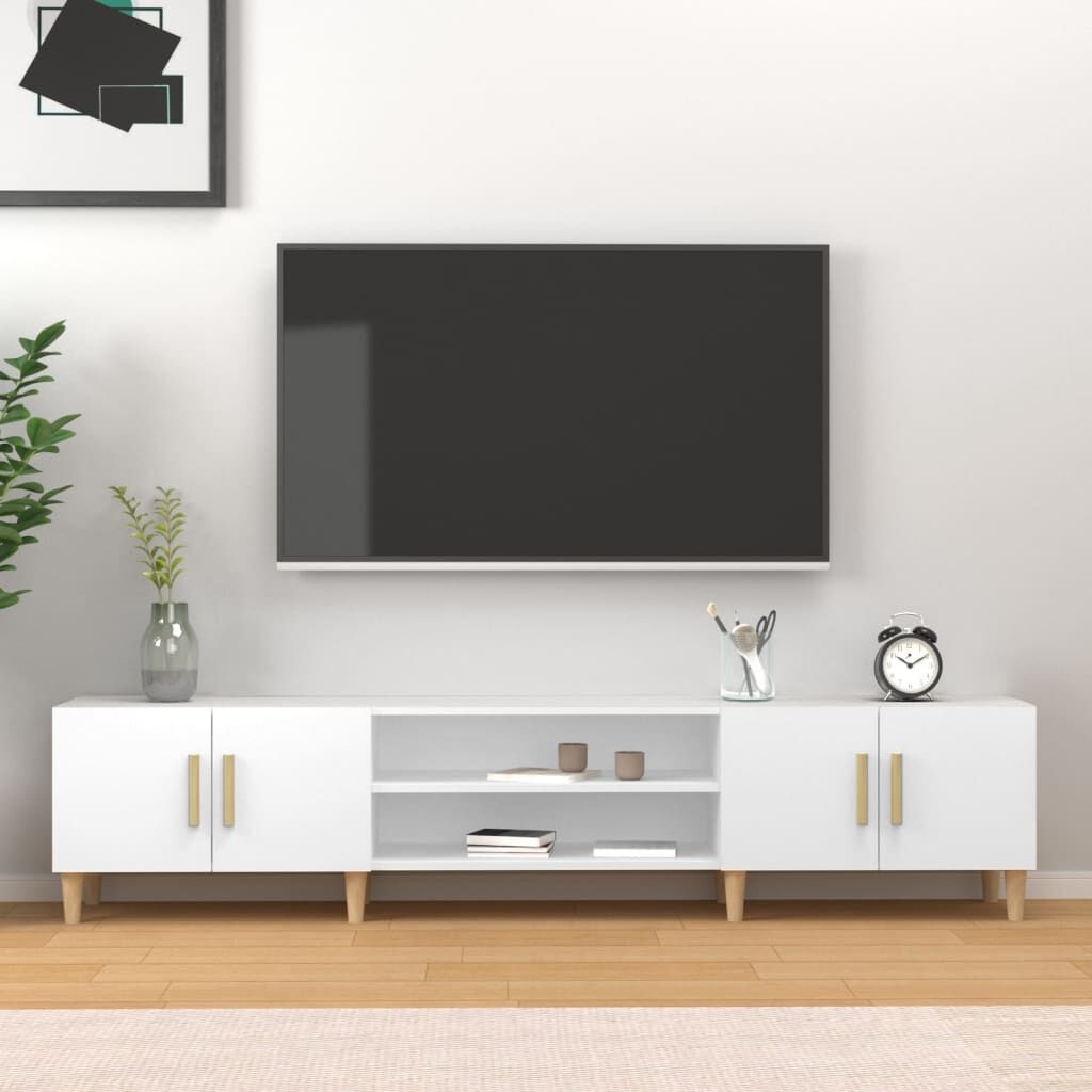 VidaXL TV-Meubel Wit 180cm - 35% Korting! (Beschadigde Verpakking)