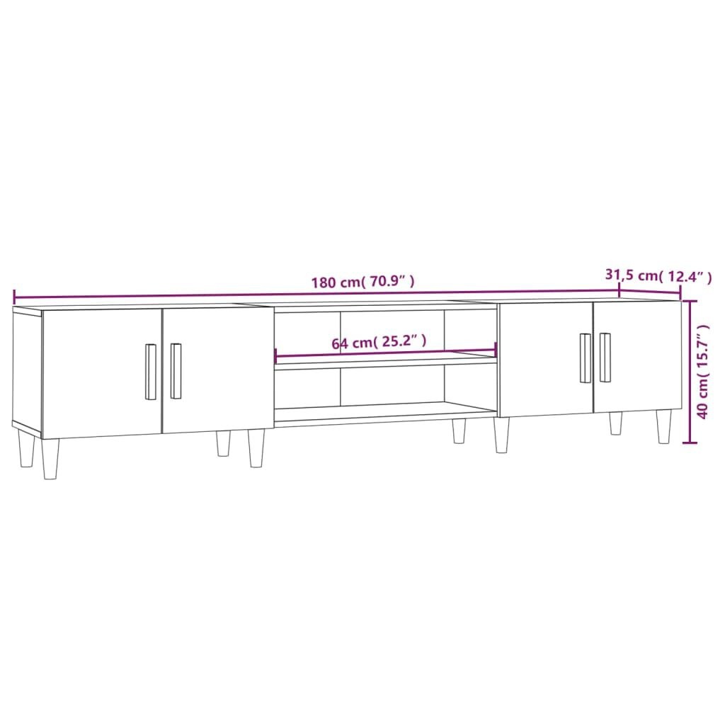 VidaXL TV-Meubel Wit 180cm - 35% Korting! (Beschadigde Verpakking)