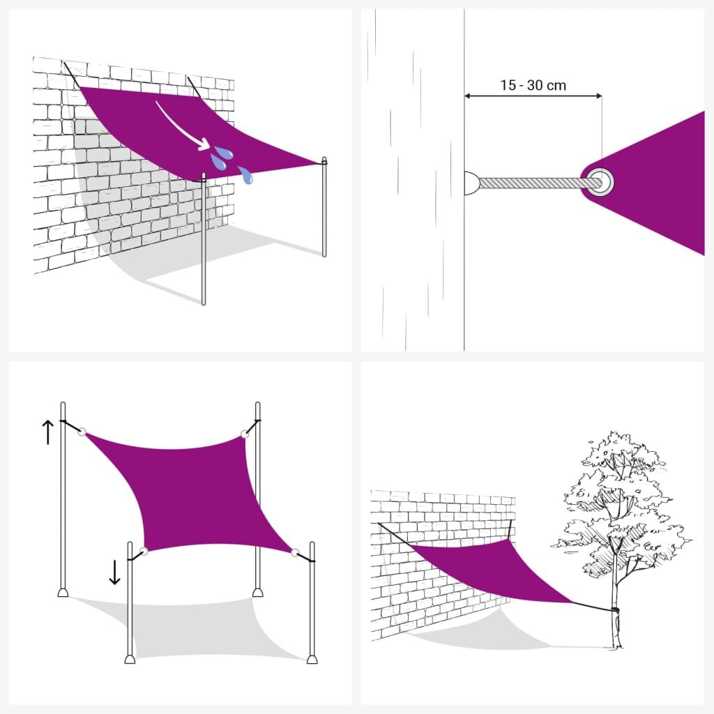 Zonnescherm Rechthoek Wit 5x7m - 35% Korting!