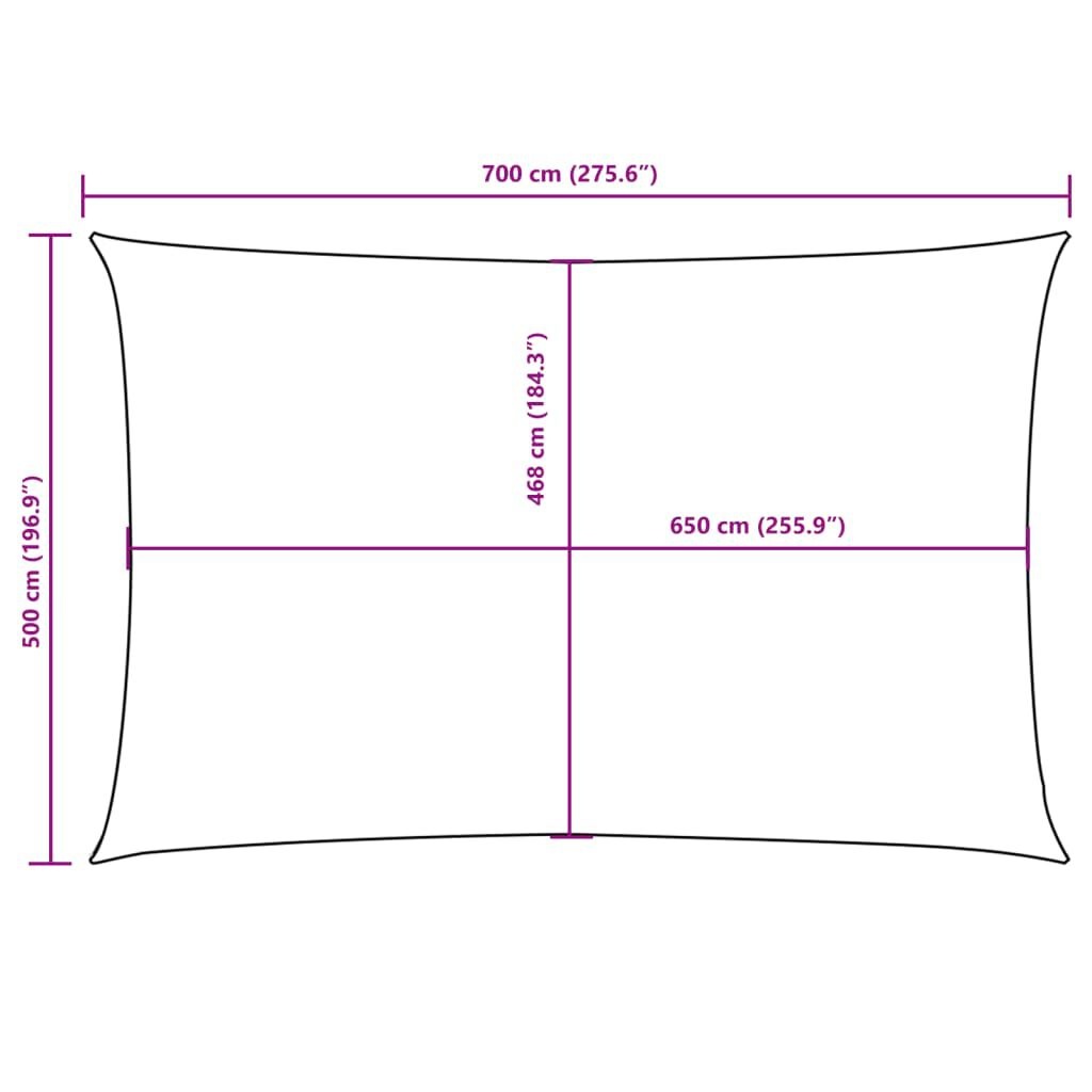 Zonnescherm Rechthoek Wit 5x7m - 35% Korting!