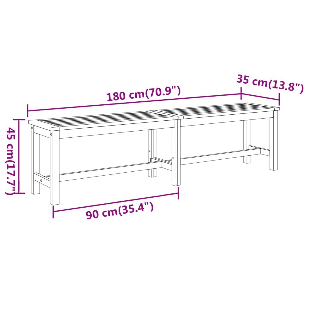 VidaXL Tuinbank Acaciahout 180cm - 35% Korting!