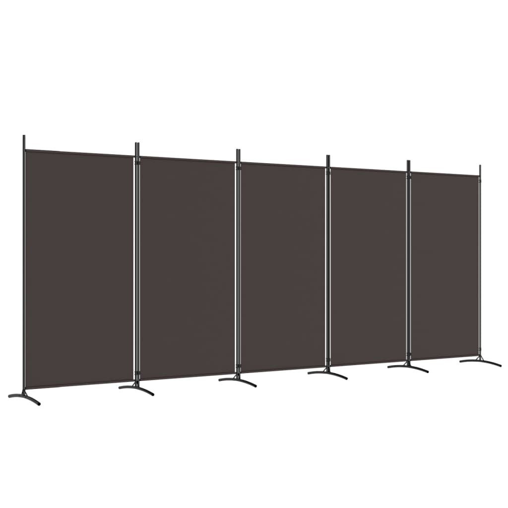 Kamerscherm 5 Panelen Bruin 433cm - 35% Korting! Super Deal!