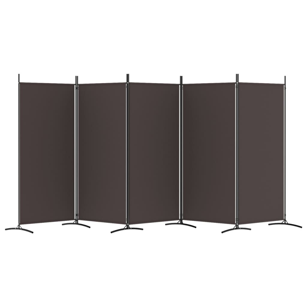 Kamerscherm 5 Panelen Bruin 433cm - 35% Korting! Super Deal!