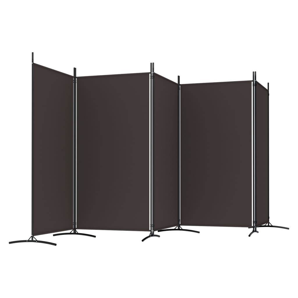 Kamerscherm 5 Panelen Bruin 433cm - 35% Korting! Super Deal!