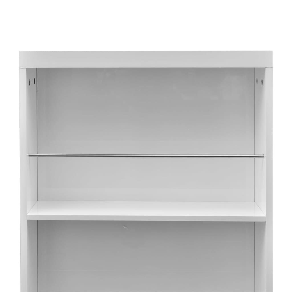 VidaXL Bartafel Wit Hoogglans m. Wijnrek -35% Korting!