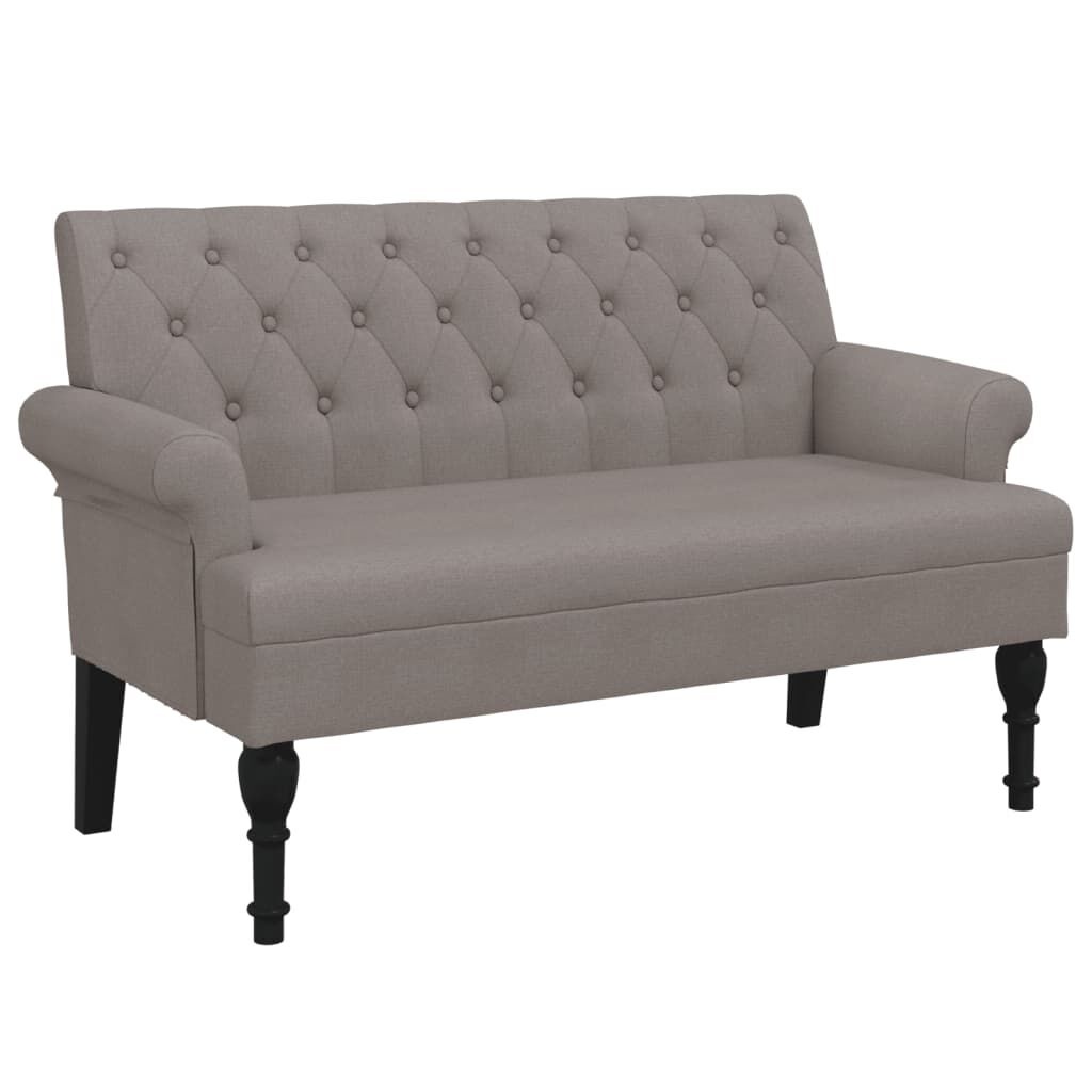 vidaXL Bankje Taupe met Rugleuning - 35% Korting!