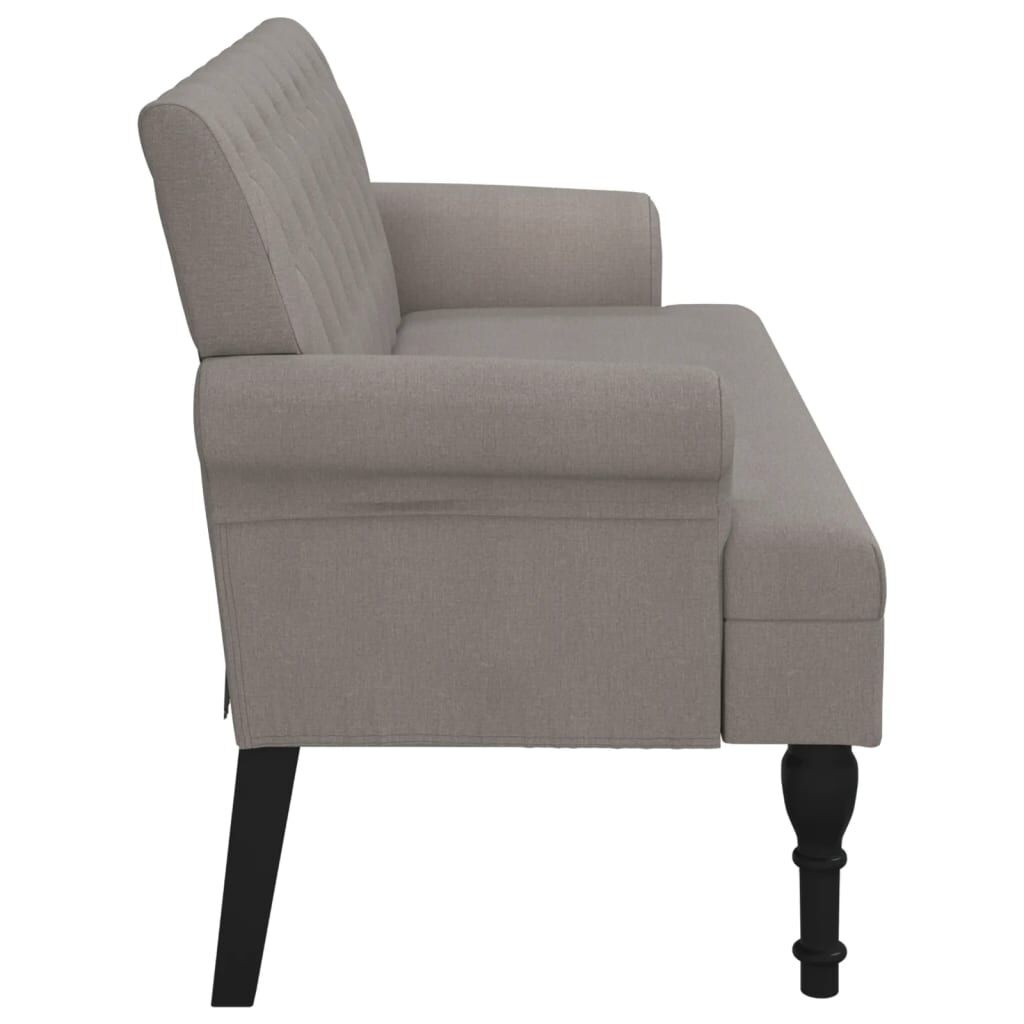 vidaXL Bankje Taupe met Rugleuning - 35% Korting!