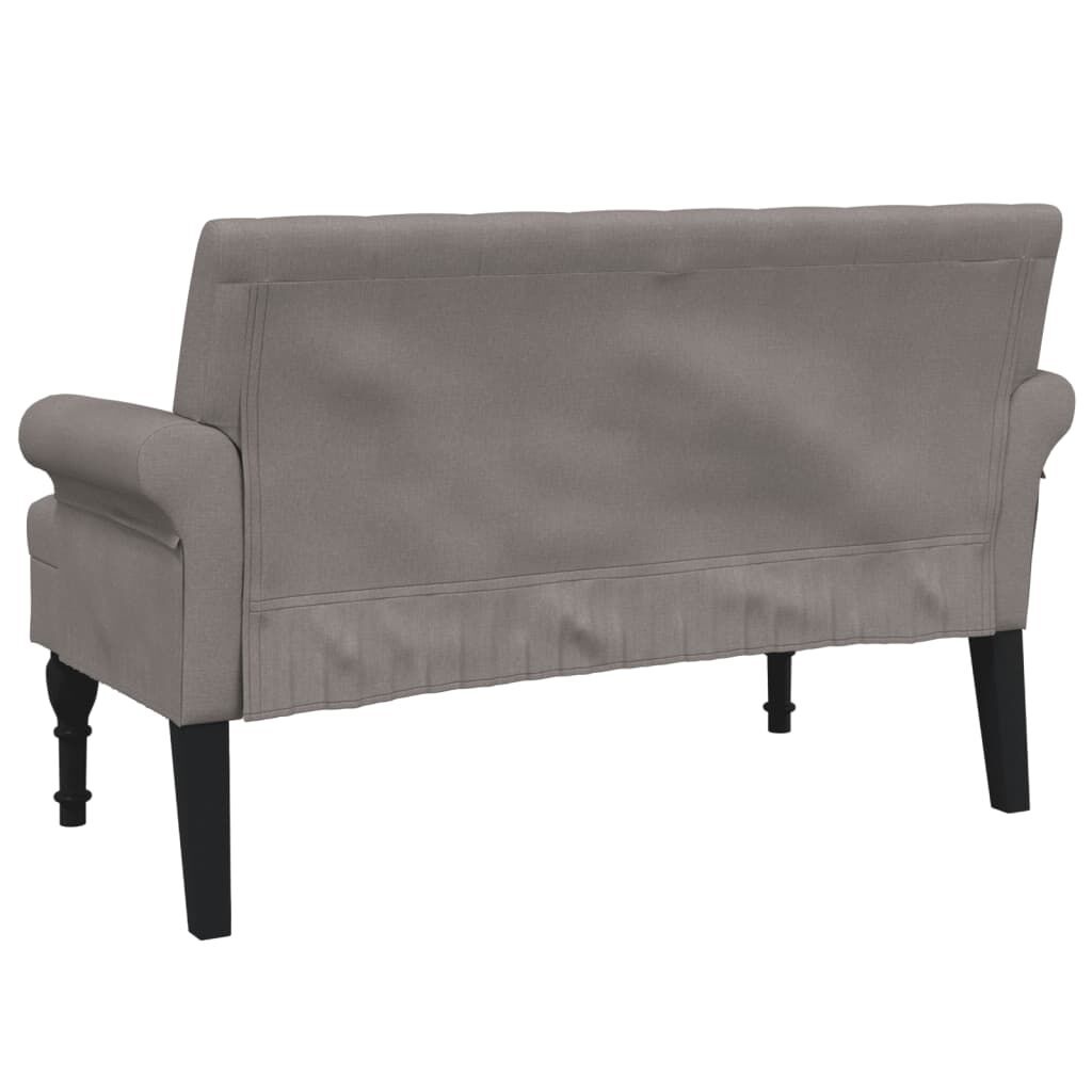 vidaXL Bankje Taupe met Rugleuning - 35% Korting!