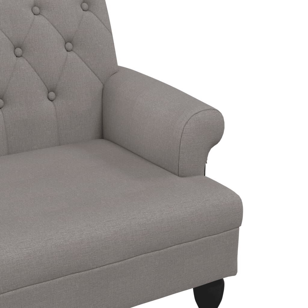 vidaXL Bankje Taupe met Rugleuning - 35% Korting!