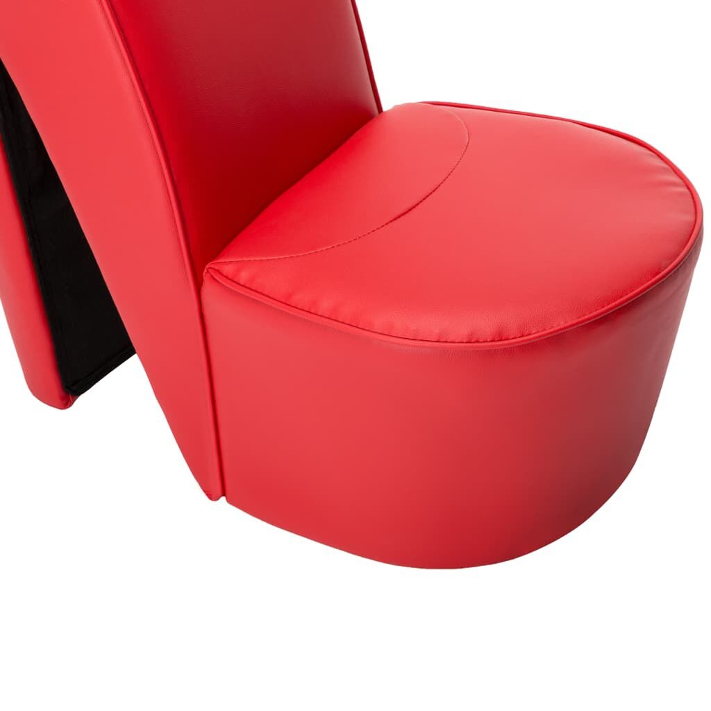 VidaXL Hakstoel Rood Kunstleer - 35% Korting!