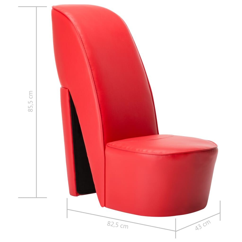 VidaXL Hakstoel Rood Kunstleer - 35% Korting!