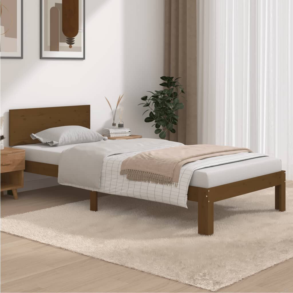 Grenen Bedframe 90x200 Honingbruin -35% Korting!