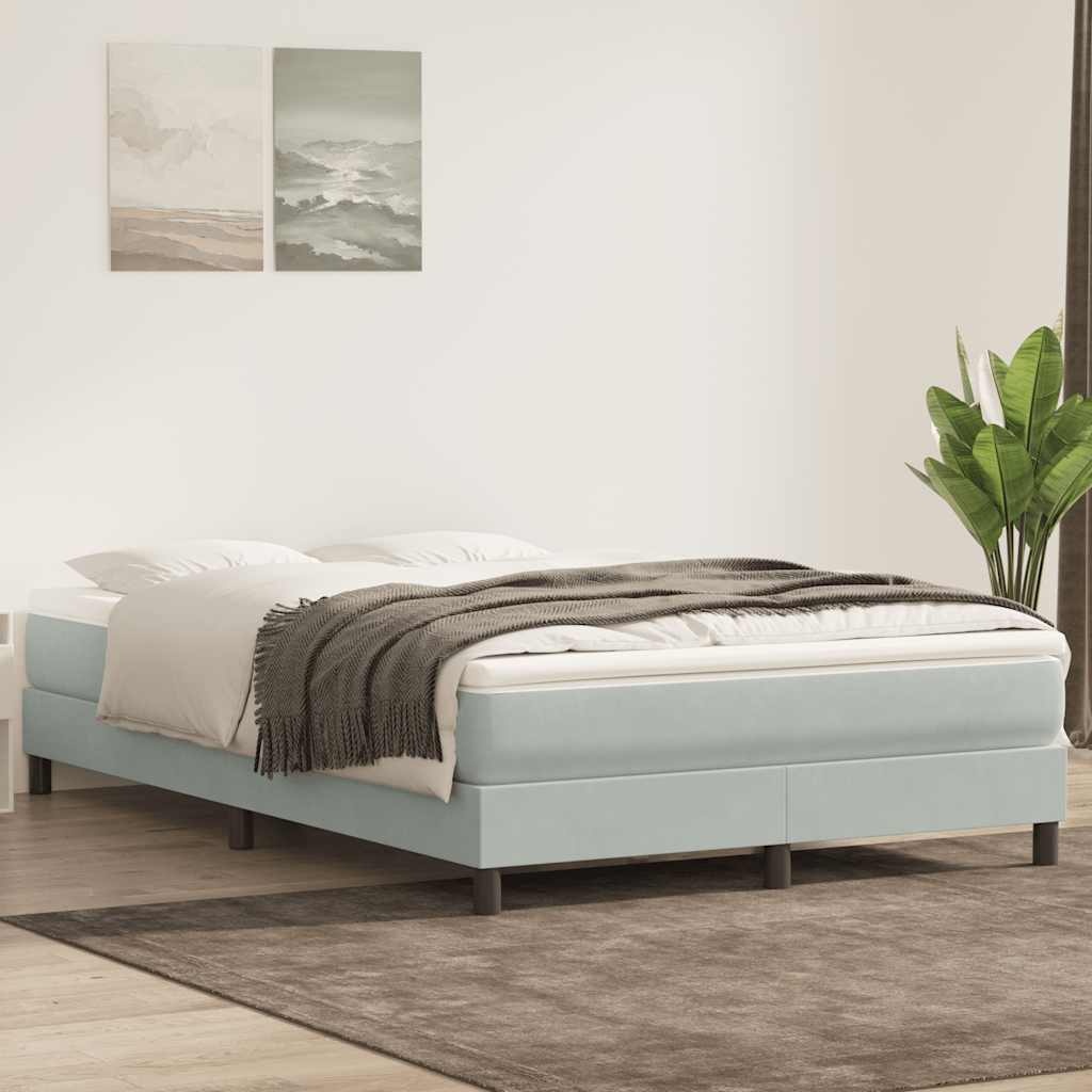 Boxspring Lichtgrijs 160x220cm - 35% Korting! Zo Goed Als Nieuw