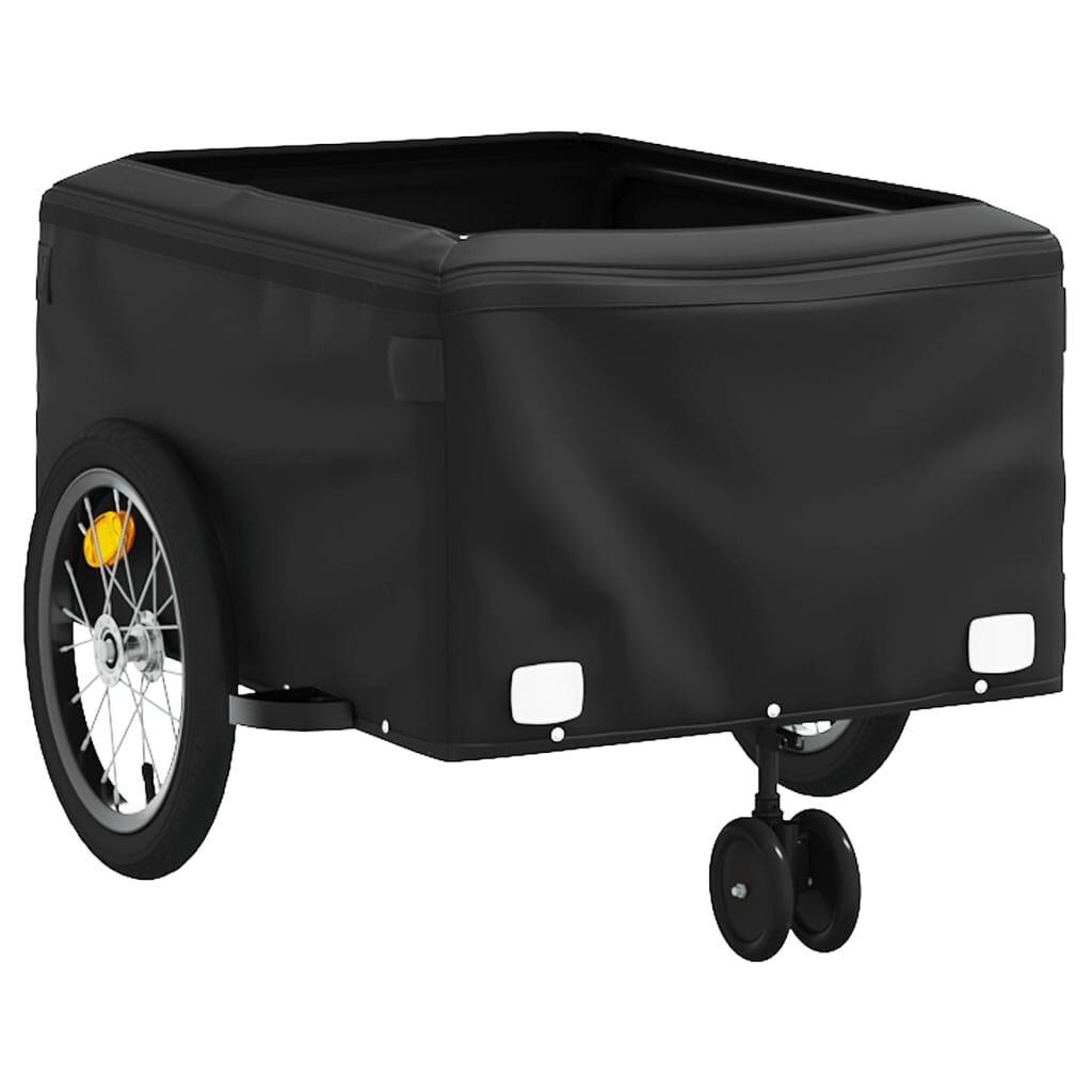 vidaXL Fietstrailer 45kg - Zwart/Oranje - 35% Korting!