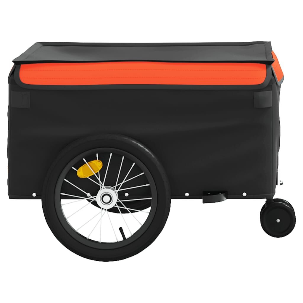 vidaXL Fietstrailer 45kg - Zwart/Oranje - 35% Korting!