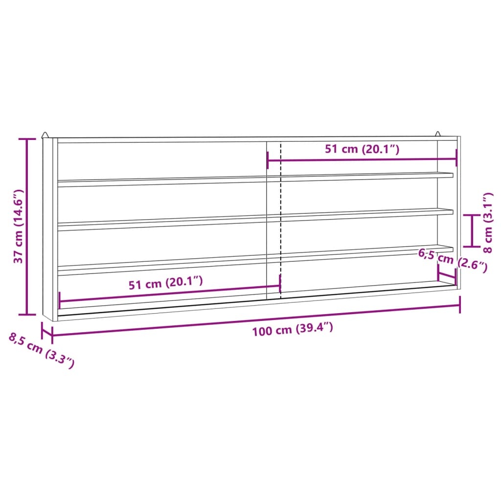 VidaXL Houten Vitrinekast 100cm - 35% Korting!