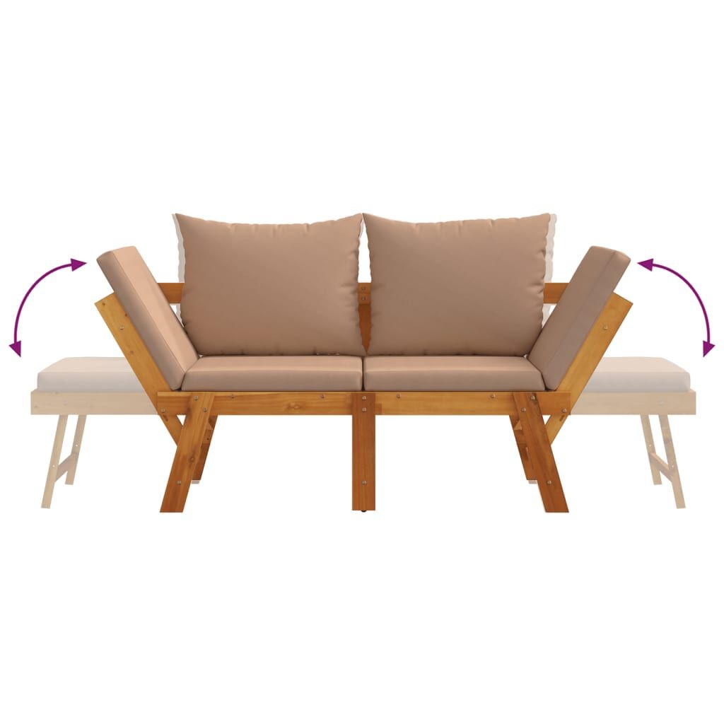 Tuinbank Acaciahout 2-in-1 met Kussens -45% Korting!