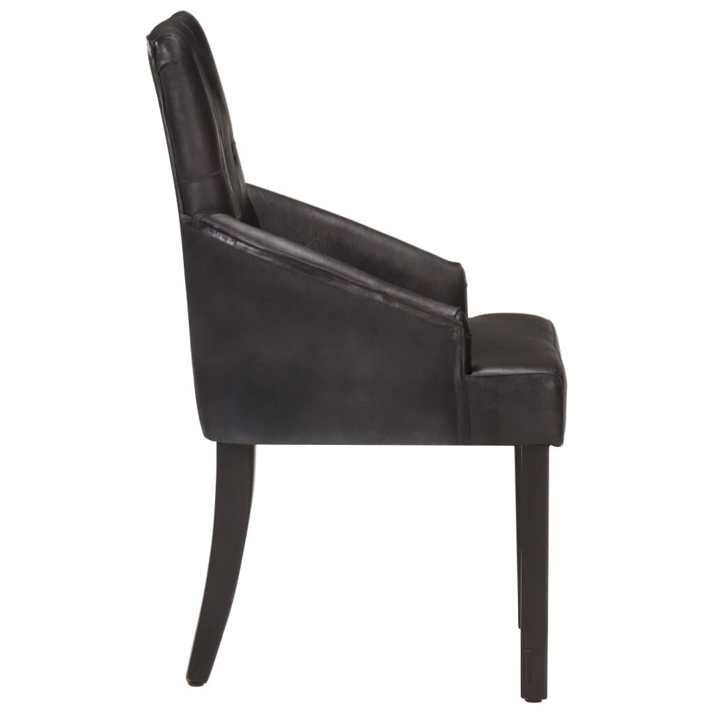 vidaXL Eetkamerstoelen (4 st) Leer Zwart - 35% Korting!