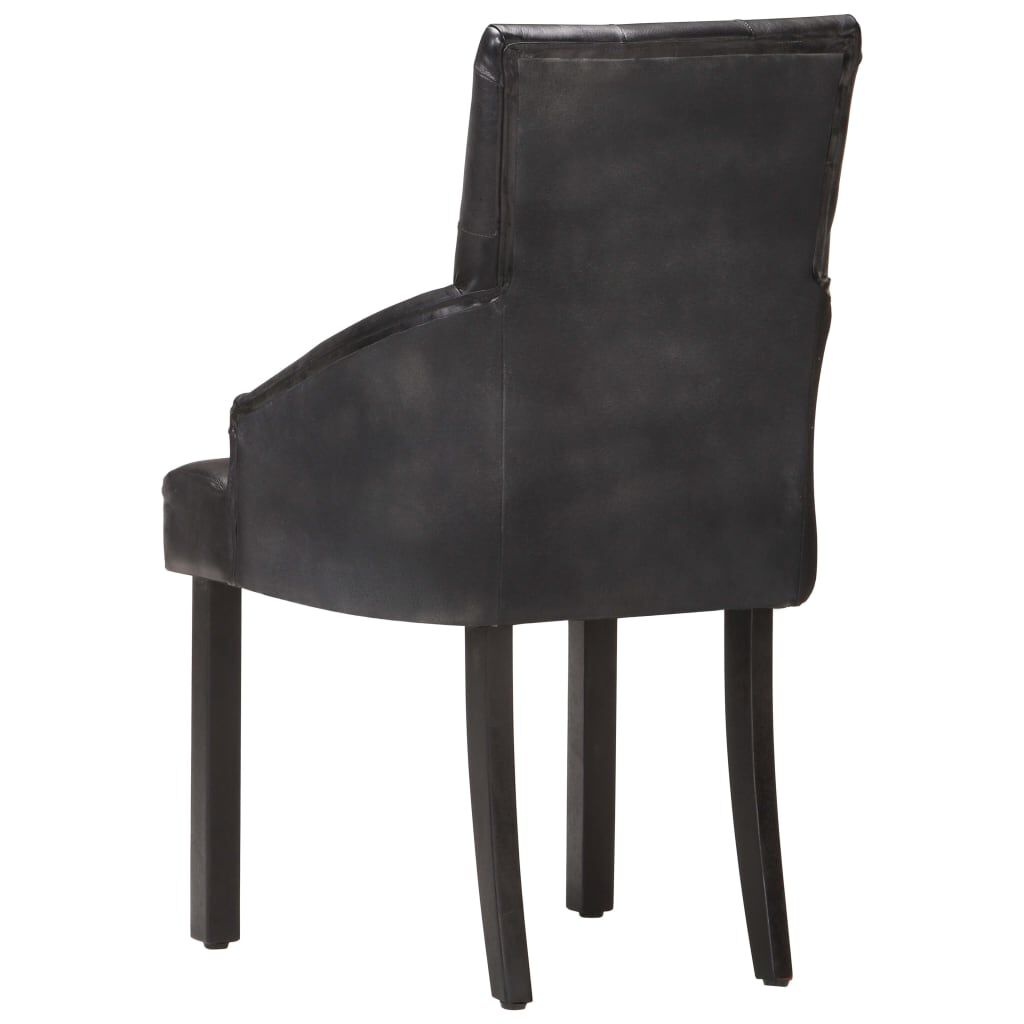 vidaXL Eetkamerstoelen (4 st) Leer Zwart - 35% Korting!