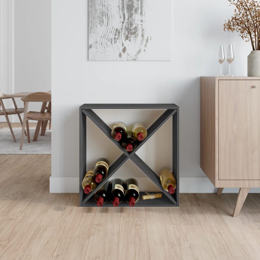 Wijnkast Grenenhout Grijs 62cm - 35% Korting!